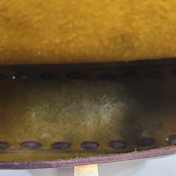 Small Hand Tooled Embossed Leather Purse with Floral Design Vintage - Picture 11 of 14